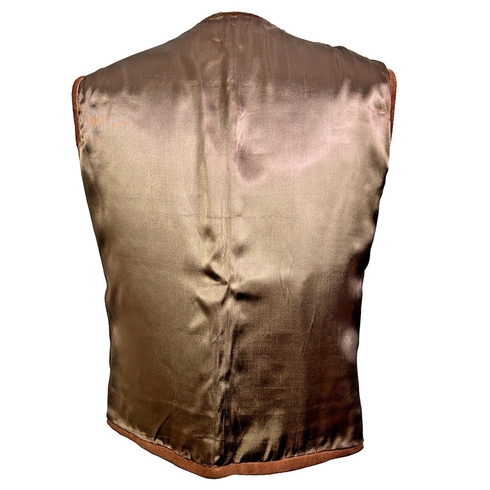 Vintage Hand-made Deer Hide Leather Suede Vest/ Skirt Fringe Three Tone OOAK - Picture 12 of 16
